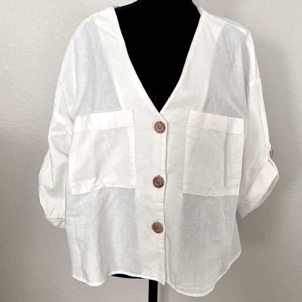 NWTβZaraβTabbedΒ PocketβShirt